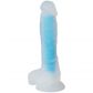 Baseks Glow in the Dark Blå Dildo 21,5 cm Produktbillede 1