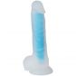 Baseks Glow in the Dark Blå Dildo 21,5 cm Produktbillede 3