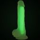 Baseks Glow in the Dark Gul Dildo 21,5 cm Produktbillede 5