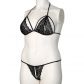 Nortie Friia Black Trekants BH og Bundløs G-Streng Sæt Plus Size Produktbillede 7