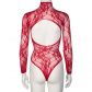 Nortie Riga Rød Blonde Bundløs Bodystocking Produktbillede 8
