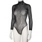 Nortie Oda Sort Leopard Bundløs Bodystocking Produktbillede 7
