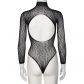 Nortie Oda Sort Leopard Bundløs Bodystocking Produktbillede 8