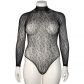Nortie Oda Sort Leopard Bundløs Bodystocking Plus Size Produktbillede 6