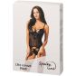 SpaLeX Line Lilis Sort Bodystocking med Strømpestropper Emballagebillede 90