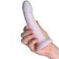 baseks Playful Purple Mix Silikone Dildo 18 cm Produktbillede med hånd 50