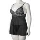 NORTIE Basil Sort Babydoll Sæt Plus Size Produktbillede 5