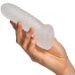 Perfect Fit Fat Boy Checker Plate Sheath Penis Sleeve 14 cm Produktbillede med hånd 50