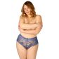 Nortie Evening-Promise Night Blue Højtaljet Hipster Plus Size Produktbillede på model 1