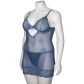 Nortie Morning Glory Chemise Sæt Night Blue Plus Size Produktbillede 6
