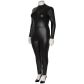 NORTIE Fetish Wetlook Bundløst Catsuit Plus Size Produktbillede 6