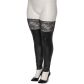 NORTIE Fetish Wetlook Selvsiddende Strømper Plus Size Produktbillede 5