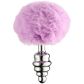 Alive BDSM Line Purple Fluffy Twist Metal Butt Plug M Produktbillede 1