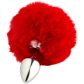 Alive BDSM Line Fluffy Rød Metal Butt Plug S Produktbillede 2