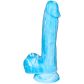 baseks Glow in the Dark Blue Sky Realistisk Dildo 20,5 cm Produktbillede 3