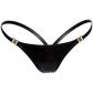 Noir Handmade Powerwetlook G-Streng med Guldspænder Produktbillede 4