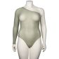 NORTIE Araceae One Sleeve Bodystocking Plus Size Produktbillede 4