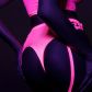 Ouch! Glow in The Dark Neon Pink Crop Top og Strømper Produktbillede 3