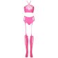 Ouch! Glow in The Dark Neon Pink Crop Top og Strømper Produktbillede 4