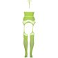 Ouch! Glow in The Dark Neon Grøn Crop Top med Strømper Plus Size Produktbillede 4
