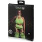 Ouch! Glow in The Dark Neon Grøn Crop Top med Strømper Plus Size Emballagebillede 90