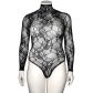 NORTIE Riga Sort Bundløs Blonde Bodystocking Plus Size Produktbillede 4